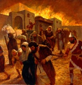 Middle Eastern Gentiles Razing Jerusalem