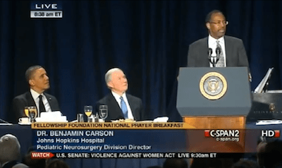 Ben Carson Natl Prayer Breakfast 2013