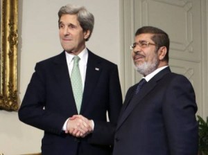 John Kerry and Mohammed Morsi